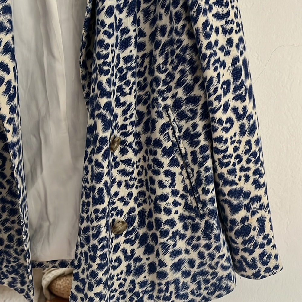 Blue leopard blazer - Picture 2 of 3